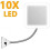 Magnifying Mirror with LED Lighted Illumination and Strong Suction Cup 1