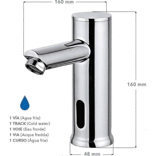 Electronic basin faucet, faucet with automatic water sensor (cold) 1