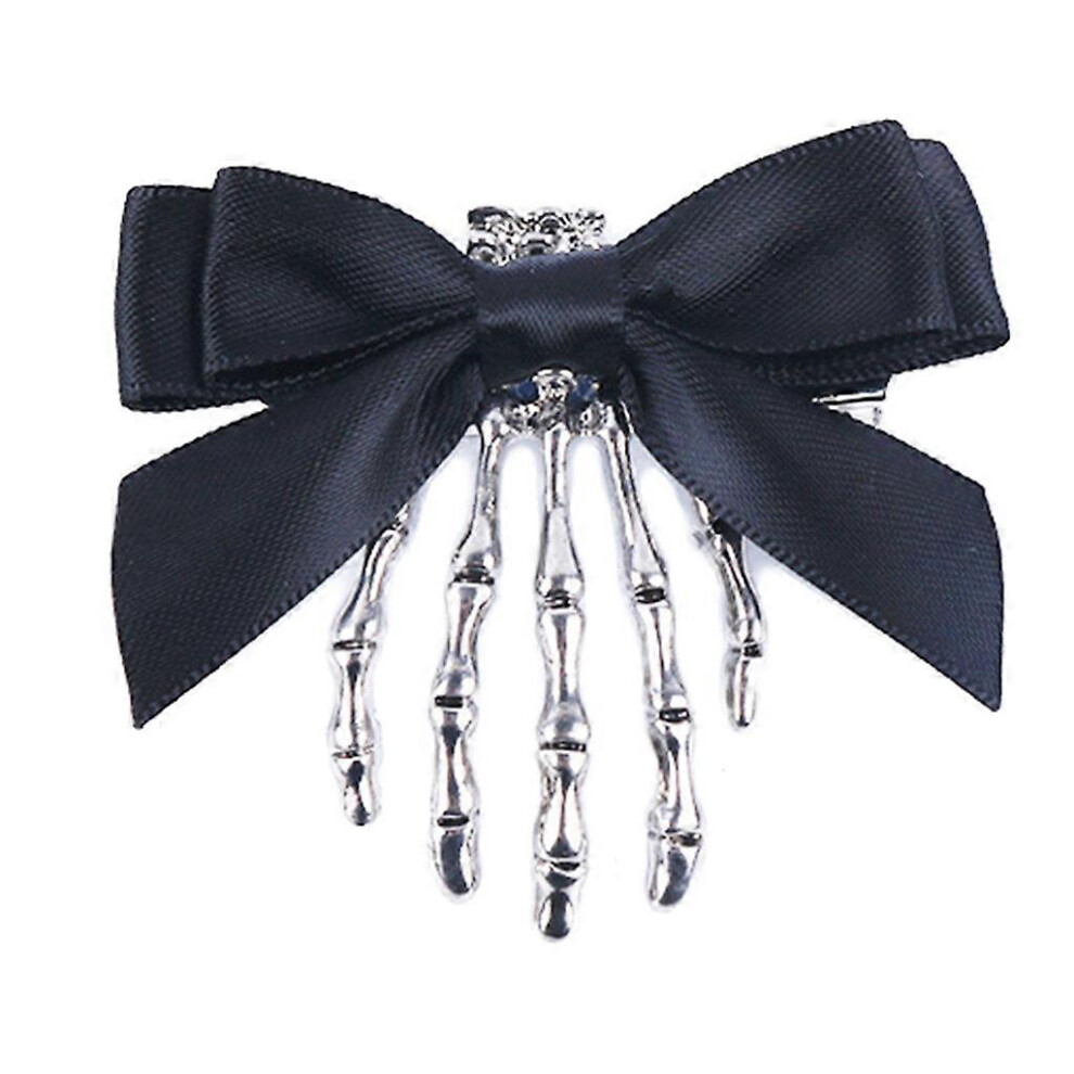 (As Show, One Size) Skeleton Hand Bone Hair Clip Punk Hair Barrettes For Creative Halloween Gothic Lolita Duckbill Barrettes Clips Accessori 8052607441801