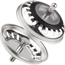 2 Pack Stainless Steel Kitchen Sink Stopper, 79.3mm Universal Kitchen Sink Strainer for Kitchen And Bathroom