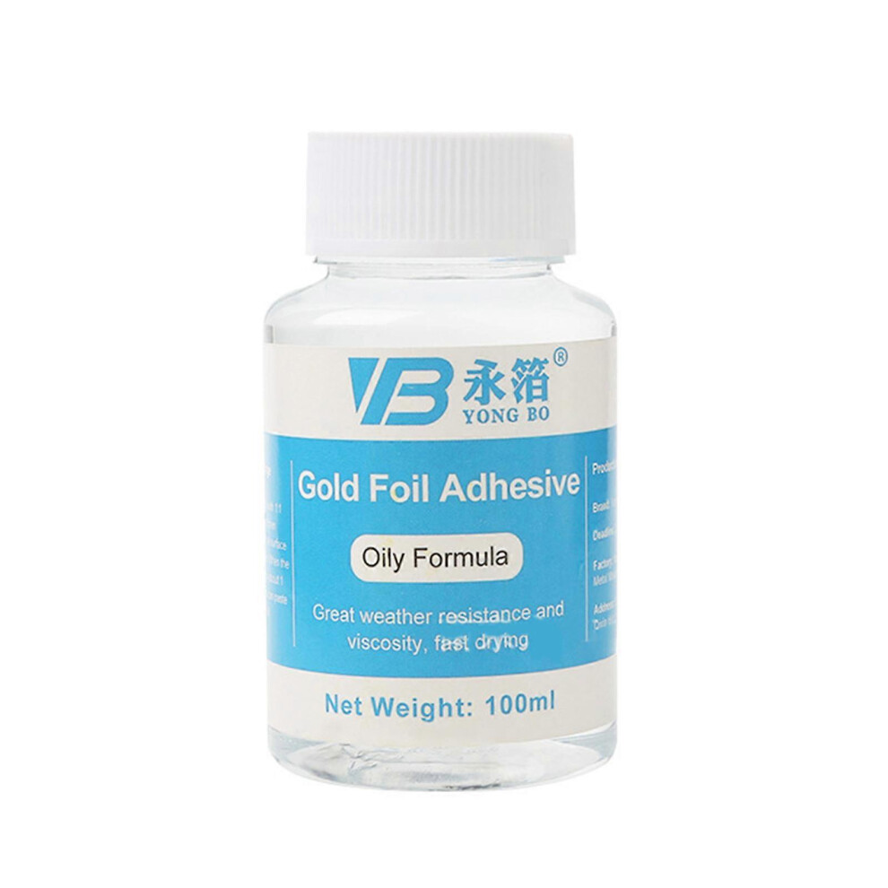 (Water Based Glue, One Size) Gold Foil Sheets Gilding Adhesive 100Ml Gilding Glues Metal Leaf Gilding Adhesive For Gold Leaf, Craft, Glass, Wood Use 3081097257987