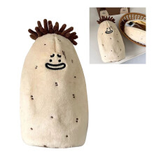 Plush Pen Bag Cute Potato Shaped Soft Fade Resistant Multi Purpose Pencil Case Storage Bag Toy for Stationery Cosmetics