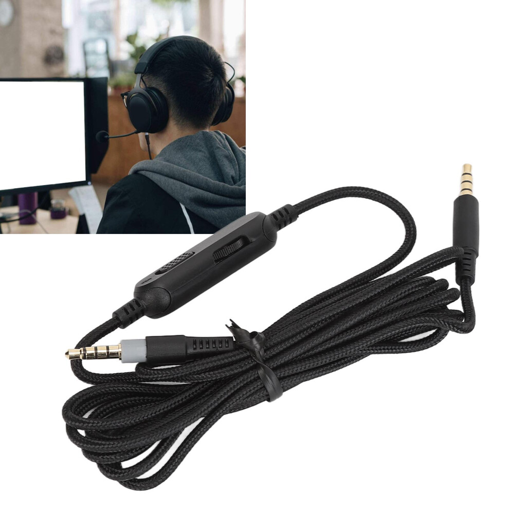 Headphone Cable 3.5Mm Plug Replacement Headset Cord With In Line Mute Volume Control For Hyperx Cloud Mix For G633 G933 4651314488976