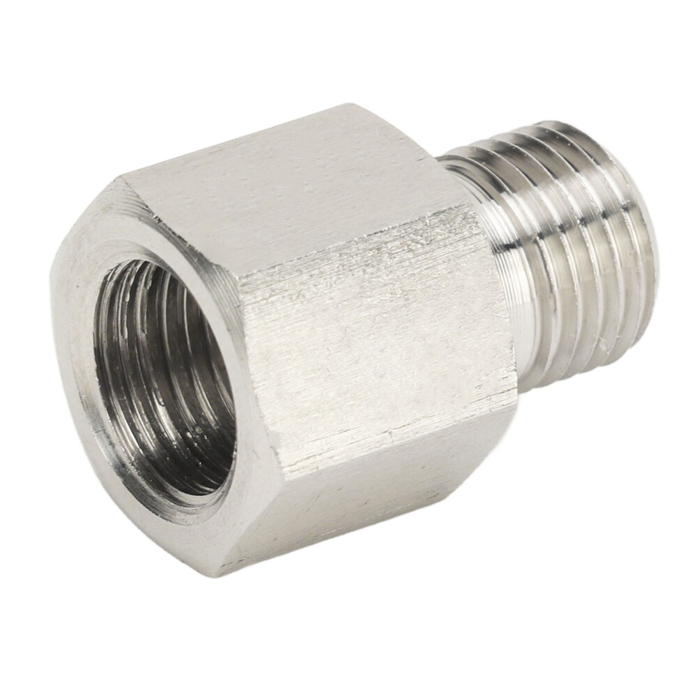 Pressure Gauge Sender Adapter Leakproof Stainless Steel 1/8In Npt Female To M10x1.0 Male Adapter With Gasket 5091314489907