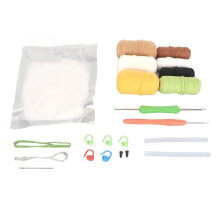 Crochet Potted Panda Kit with Crochet Hook Yarn Stuffing DIY Learn to Crochet Animal Starter Kit Crochet Kit for Beginner