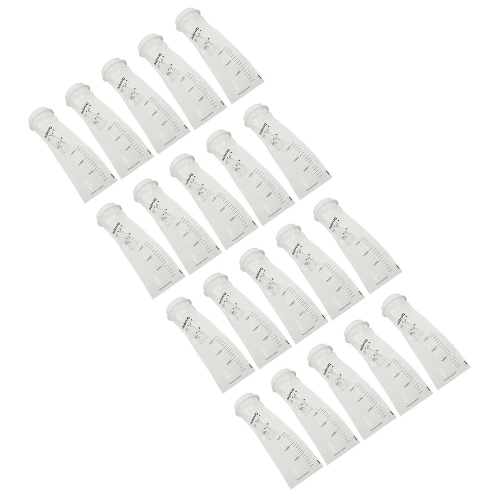 White 20Pcs Disposable Vomit Bag Leakproof Motion Sickness Nausea Bag Travel Emesis Bag For Car