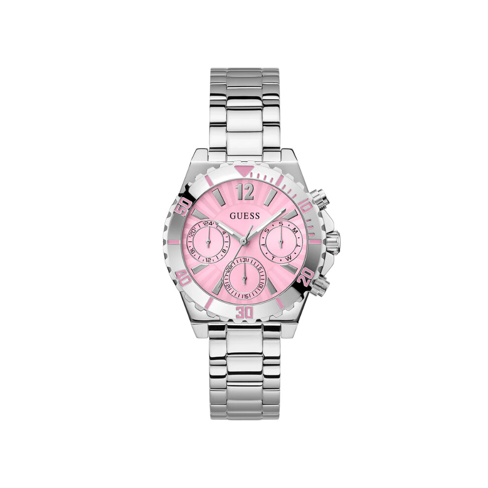 Guess Gw0696l1 Women's Wristwatch Pink,Silver