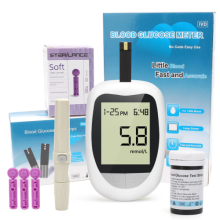 Blood Sugar Tester Diabete Test Kit Glucose Monitor 50 Test Strip & 50 Lancet