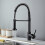 Kitchen mixer tap Matte black kitchen faucet with pull-out sprayer black 20