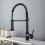 Kitchen mixer tap Matte black kitchen faucet with pull-out sprayer black 21