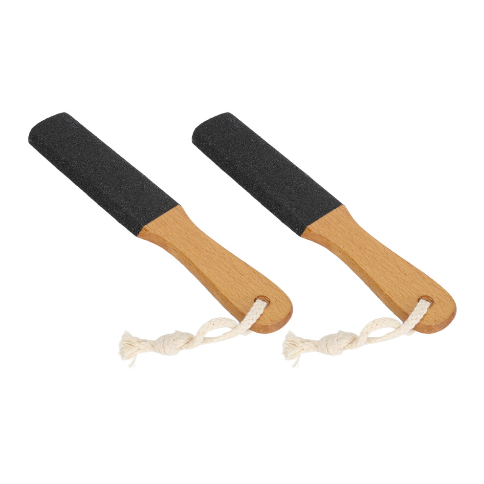 2pcs Feet Grinder Remove Callus Dead Skin Foot File Pedicure Tool with Wooden Handle U Plane