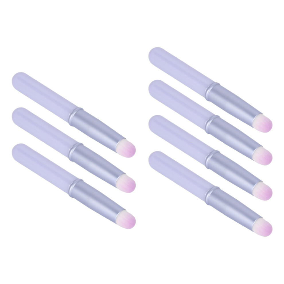 7PCS Makeup Brush Set with Cover Round Head Soft Bristles Concealer Lipstick Face Shadowing Brush Beauty Tool
