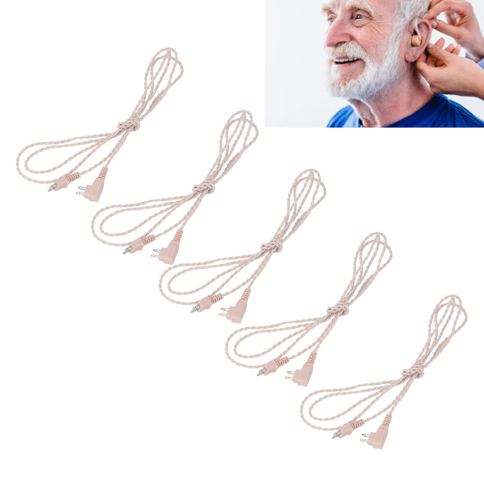 5pcs Sound Aid Wire Cable Dual Core Monaural Accessory Universal Sound Amplifier Stereo Audio Cable for Siemens