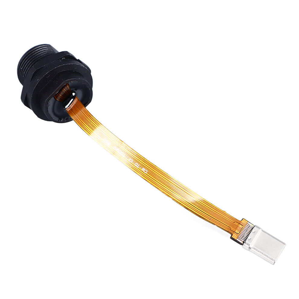 Type C 3.1 Male Plug Cable Threaded Connector Adapter 0.1Meter Long For Industrial Use 3221314501527