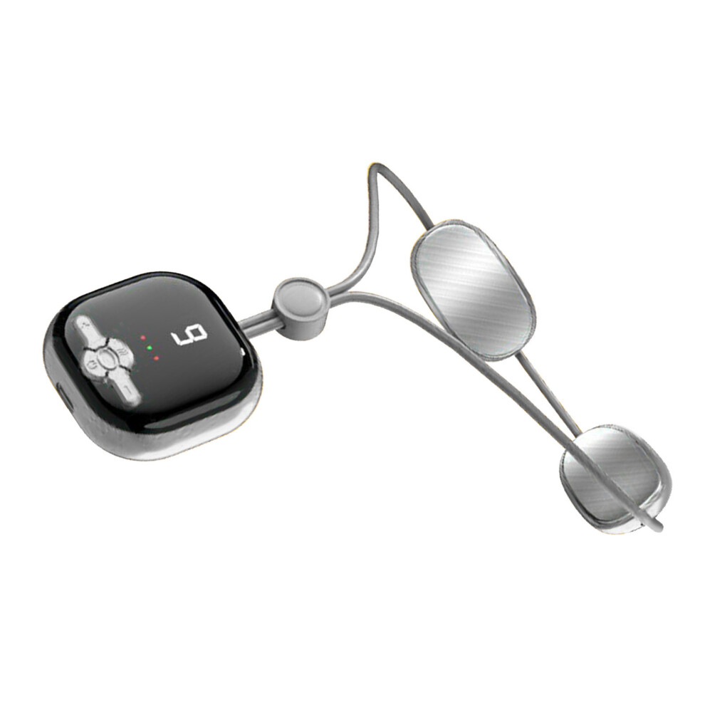 Grey Pendant Intelligent Neck Massager Electric Pulse Neck Massager 19 Levels 6 Modes Portable Hanging Cervical Spine Massager