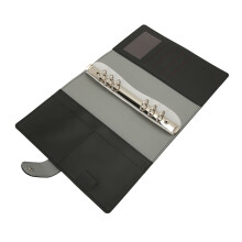 Money Saving Binder Waterproof PU Leather A5 Budget Binder with 100 Cash Envelope for Kids Adults Black