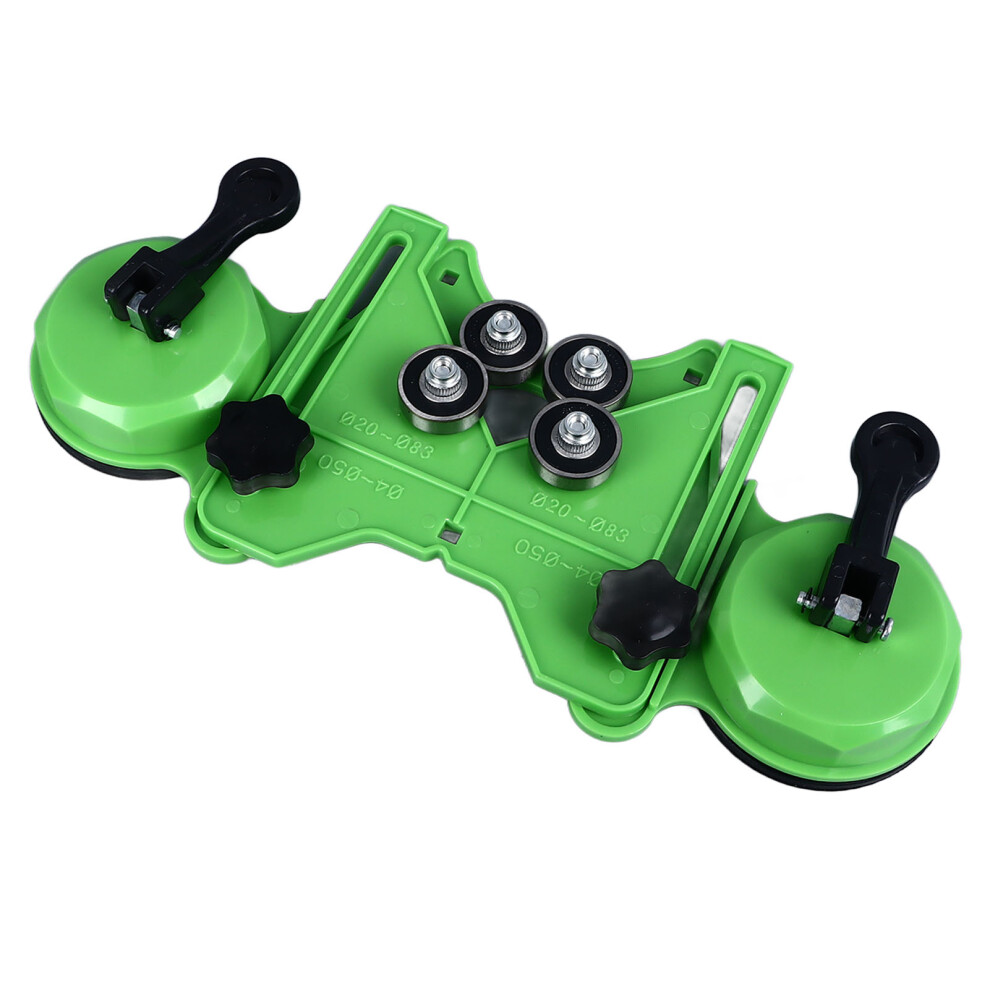 Tile Hole Saw Guide Jig Fixture Adjustable Portable With 2 Suction Cups For Ceramic Glass Porcelain Marble Locator 9391314503365