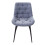 Living And Home (Grey) 2pcs Teddy Fleece Upholstered Dining Chairs 4