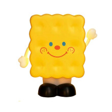 Adjustable Cookies Shape Rechargeable Led Table Lamp Night Light Brightness Abs Home Desk Decor - PW