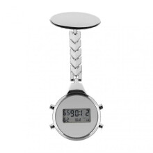 Nurse Pocket Watch, Multifunction Digital Nurse Watch Brooch Pin Nurse Watch with Luminous Calendar