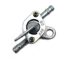 Silver Fuel Switch Fuel Tap Line Fuel Tap Scooter Fuel Tap Petrol Line Fuel Tap Tiller for Mopeds, Motorcycles, 6 Pieces