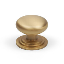 (38mm Knob) Solid Brass Cup Handle & Knobs Gold Kitchen Cabinet