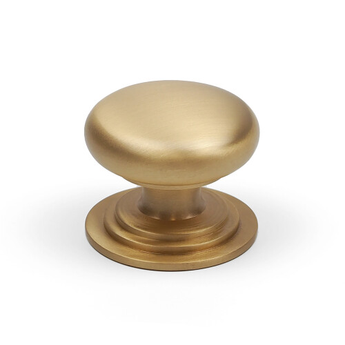 (38mm Knob) Solid Brass Cup Handle & Knobs Gold Kitchen Cabinet