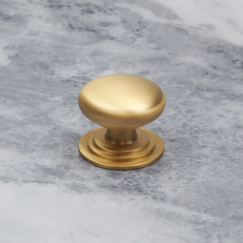 (38mm Knob) Solid Brass Cup Handle & Knobs Gold Kitchen Cabinet 2