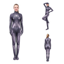 (Black, Adult-S) Black Spider Symbiote Bodysuit - Sexy Cosplay Costume for Women & Girls