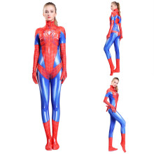 (Red, Adult-3XL) Black Spider Symbiote Bodysuit - Sexy Cosplay Costume for Women & Girls