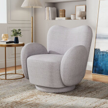 Chenille Upholstered Swivel Chair Armchair