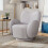 Living And Home Chenille Upholstered Swivel Chair Armchair 1