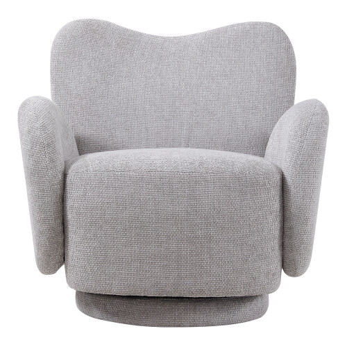 Living And Home Chenille Upholstered Swivel Chair Armchair 1