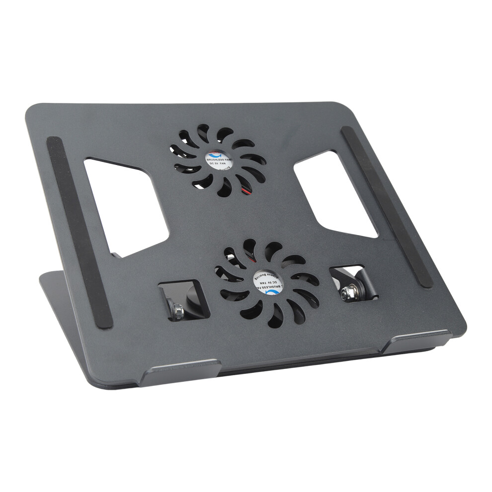 Laptop Stand Stepless Adjustable Cooling Fan Design Hollowed Rotatable Laptop Holder For Devices 11 To 17.3 Inches 4691314517818
