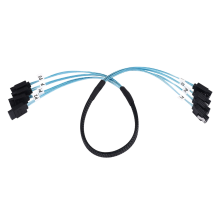 SAS-kabel SATA-kabel Hoge snelheid 6 Gbps 4 poorten voor server 0,5 meter