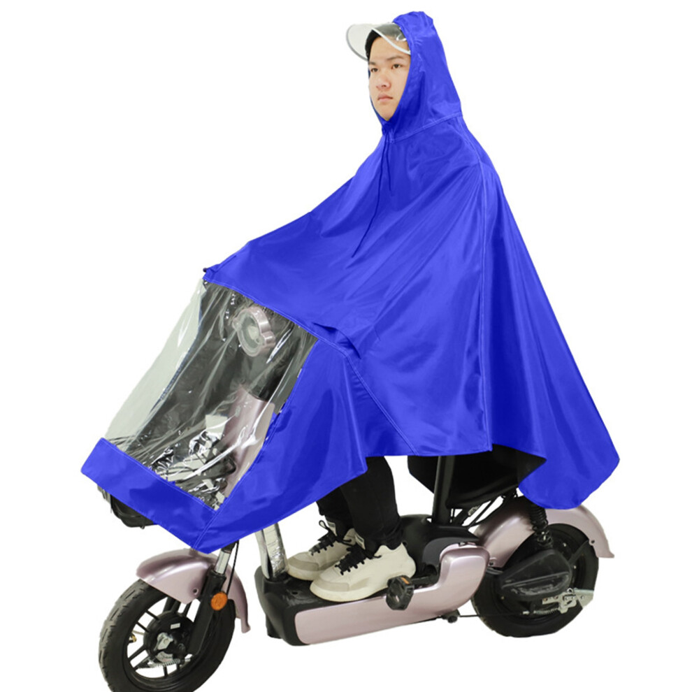 Motorcycle Rain Poncho Rainstorm Protection Unisex Single Oxford Cloth Motorcycle Adult Raincoat For Electric Bike Blue 9341314518135
