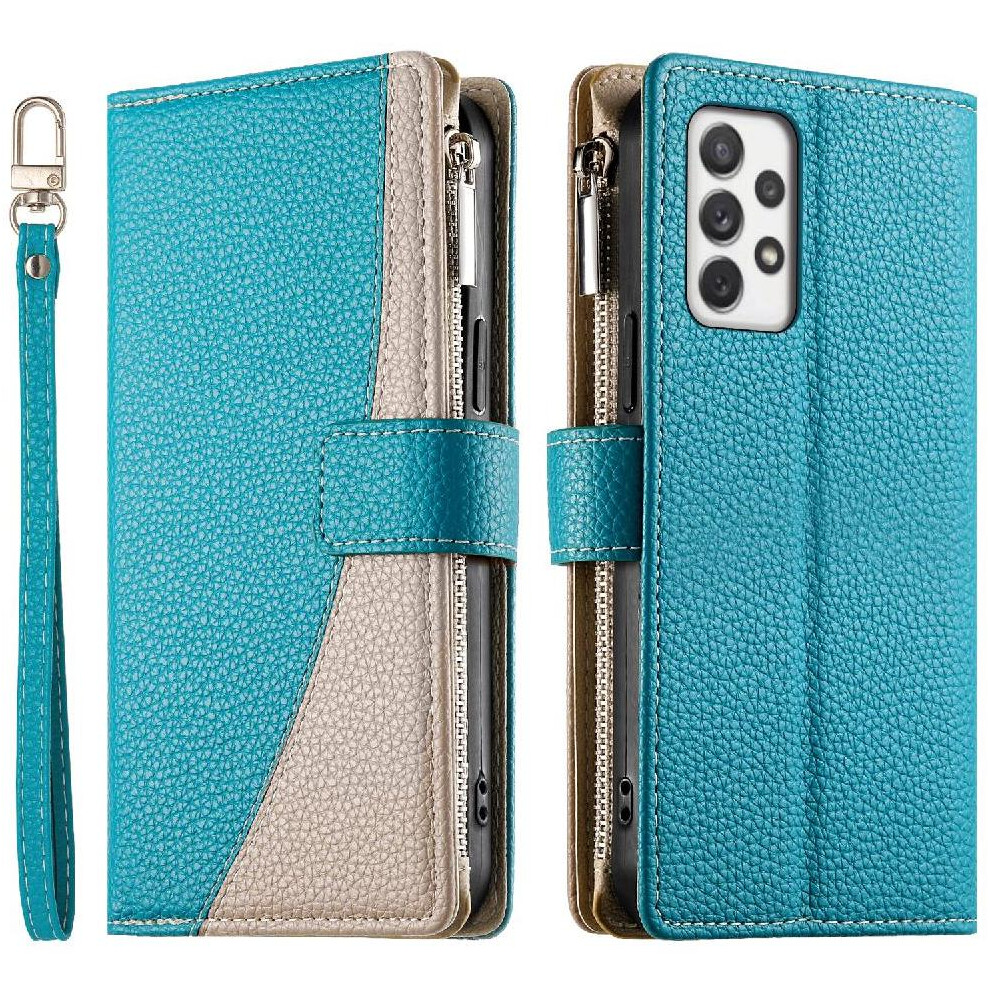 (Green) Flip Case For Samsung Galaxy A72 5G Wallet Card Slots Elegant Leather Case Green 764563783854