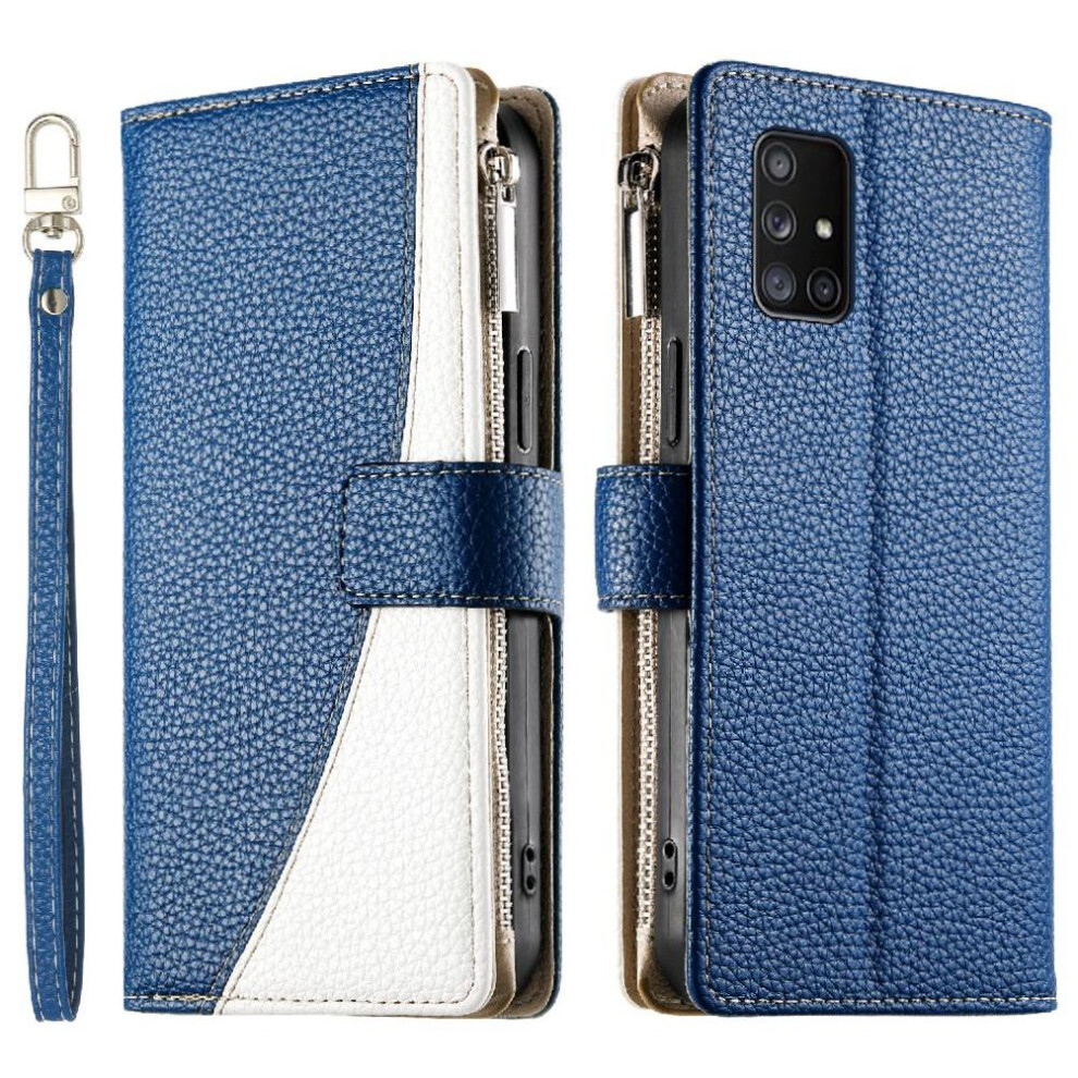 (Blue) Flip Case For Samsung Galaxy A71 4G Card Slots Elegant Wallet Leather Case Blue 764563783953