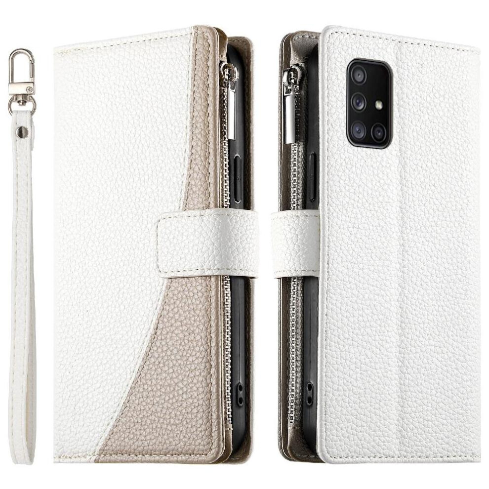 (White) Flip Case For Samsung Galaxy A71 4G Card Slots Elegant Wallet Leather Case White 764563783946