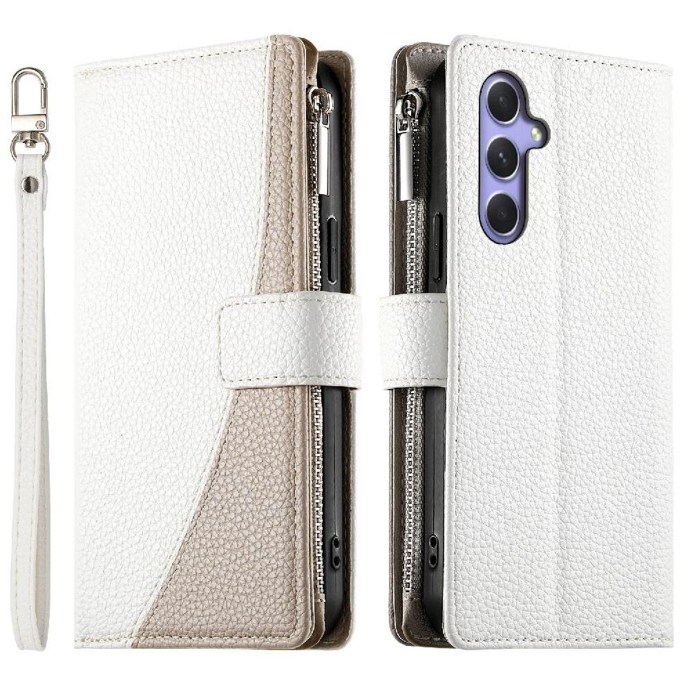 (White) Flip Case For Samsung Galaxy A54 5G Elegant Leather Case Wallet Card Slots White 764563784127