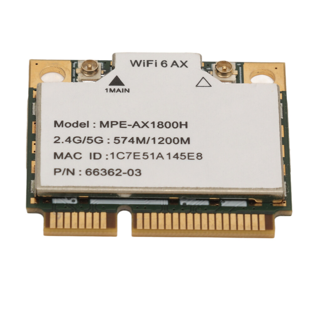 Ax1800h Wifi 6 Card 2.4Ghz 5Ghz Dual Band Bluetooth 5.2 Mini Pcie Interface Wifi Adapter For Windows 10 11 For Linux 6911314523298