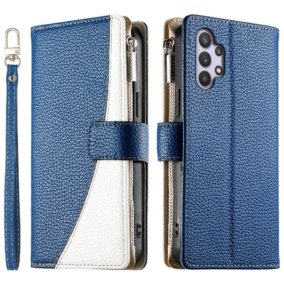 (Blue) Flip Case For Samsung Galaxy A32 5G Leather Case Elegant Card Slots Wallet Blue 764563784622