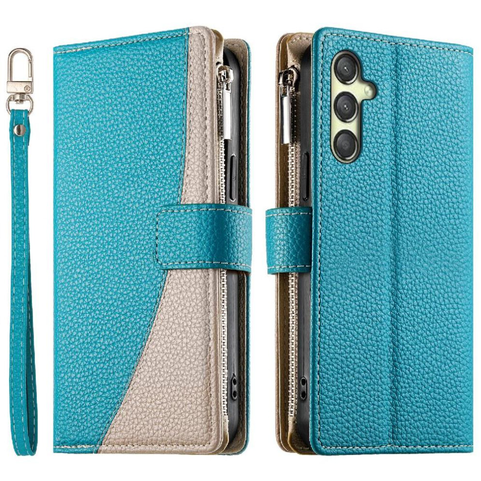 (Green) Flip Case For Samsung Galaxy A25 5G Leather Case Elegant Wallet Card Slots Green 764563784707