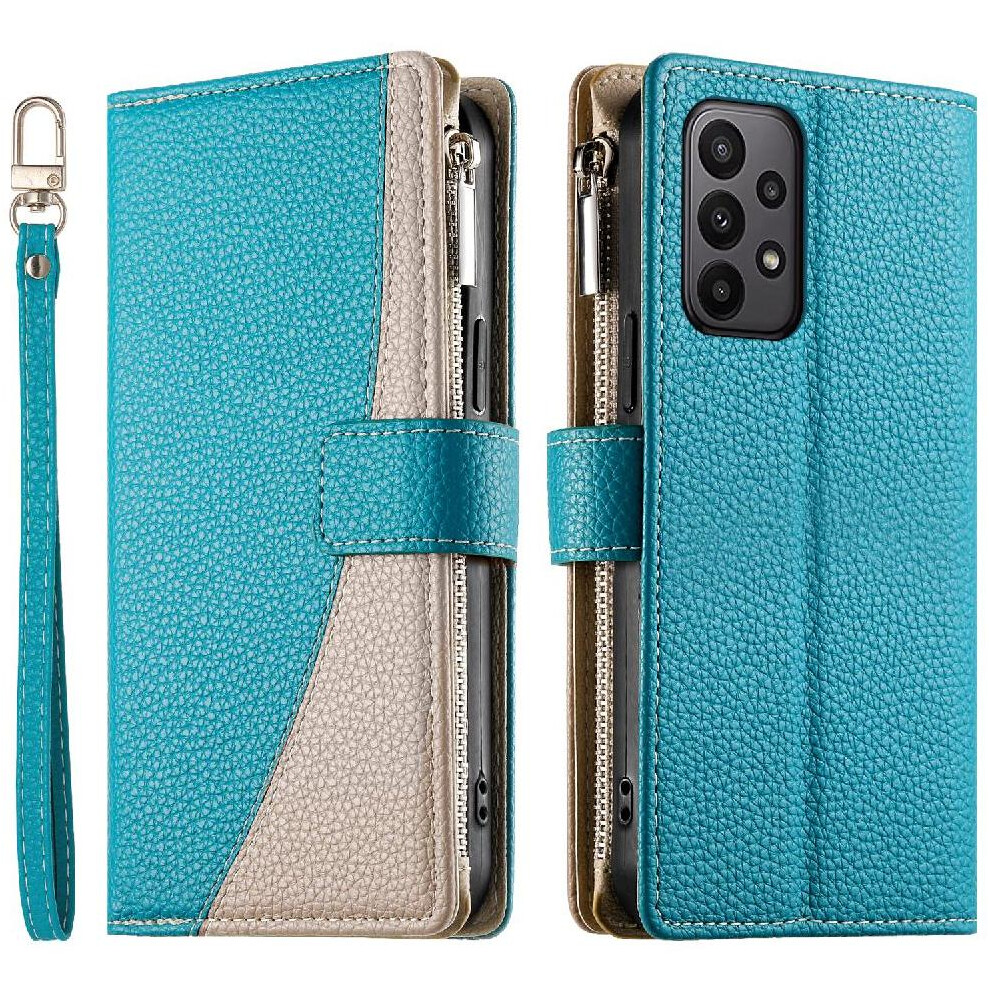 (Green) Flip Case For Samsung Galaxy M13 4G Card Slots Elegant Leather Case Wallet Green 764563784820