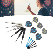 Dart Set Professional Knurled Fluted Design Dart Body Steel Tip Dart Set for Party Game Home