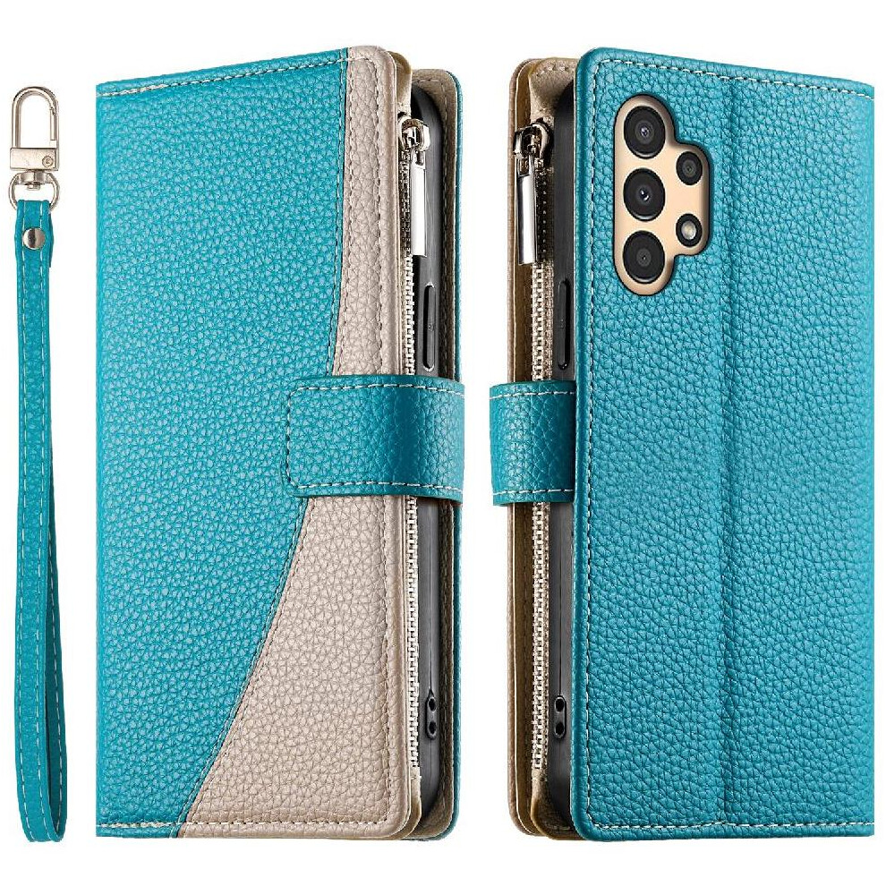 (Green) Flip Case For Samsung Galaxy A13 4G/5G Card Slots Leather Case Wallet Elegant Green 764563785186