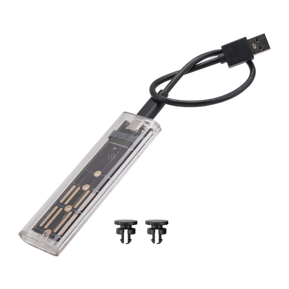 Custodia Ssd M2 Portatile Per Disco Rigido Ssd Rgb Trasparente Da 10 Gbps Per Pc