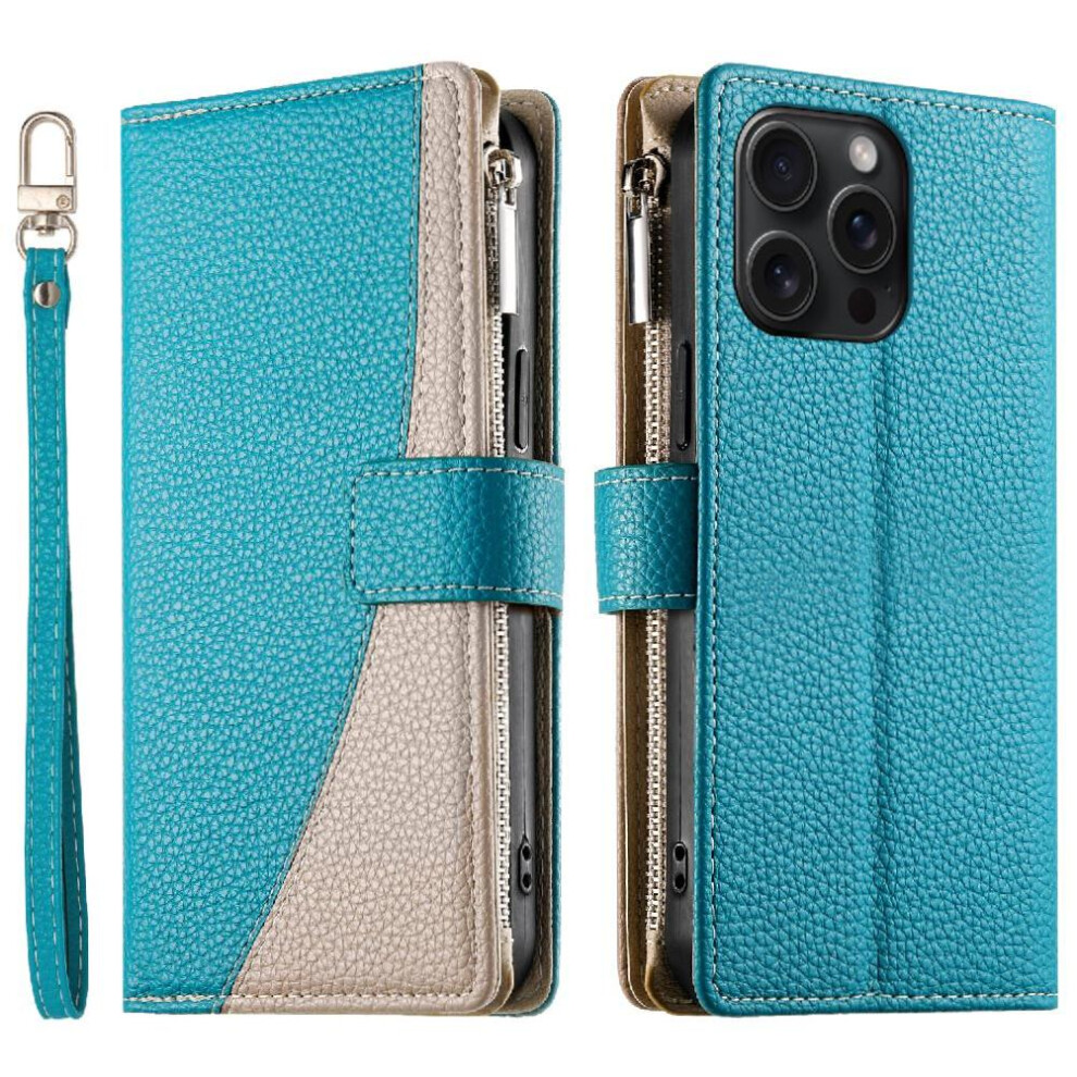 (Green) Compatible With Iphone 15 Pro Max Case Elegant Leather Case Wallet Card Slots Green 764563785667