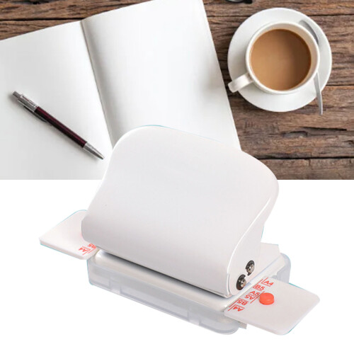 Mini Book Binding Machine Multiple Holes Fast Accurate Manual Coil Binding Machine for Office School Home White 2