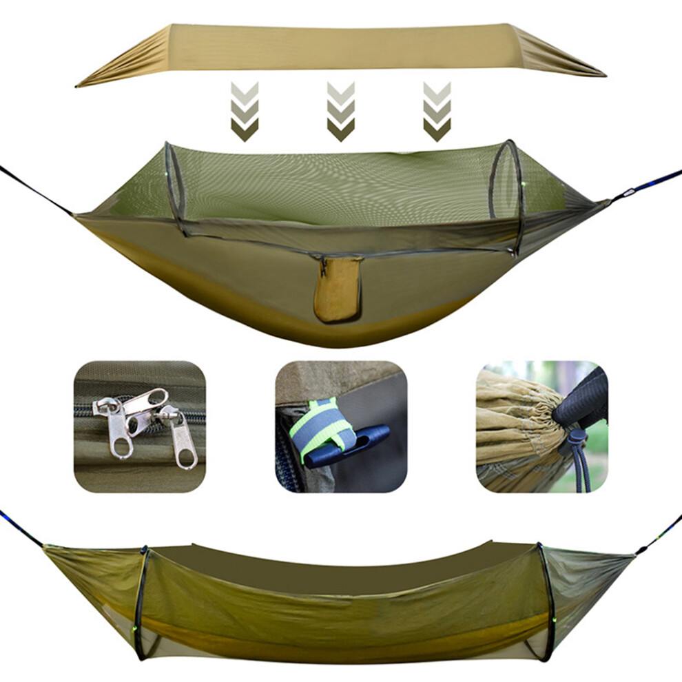 Waterproof Camping Hammock Portable Hanging Hammock with Mosquito Net for for Outdoor Backpacking